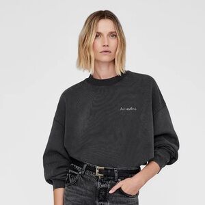 Anine Bing Jaci Sweatshirt Lyrics Size XS Oversized